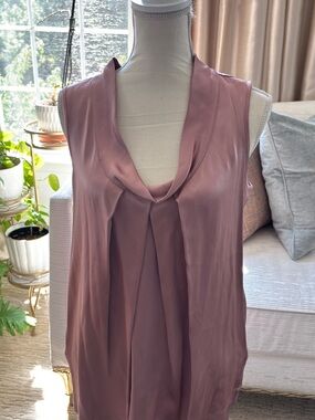 DKNY Sleeveless Draped Cowl Neck Camisole in Mauve